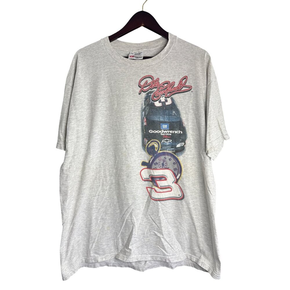 Dale Earnhardt Time Flies NASCAR T-Shirt XL Competitors View Gray Cotton Blend